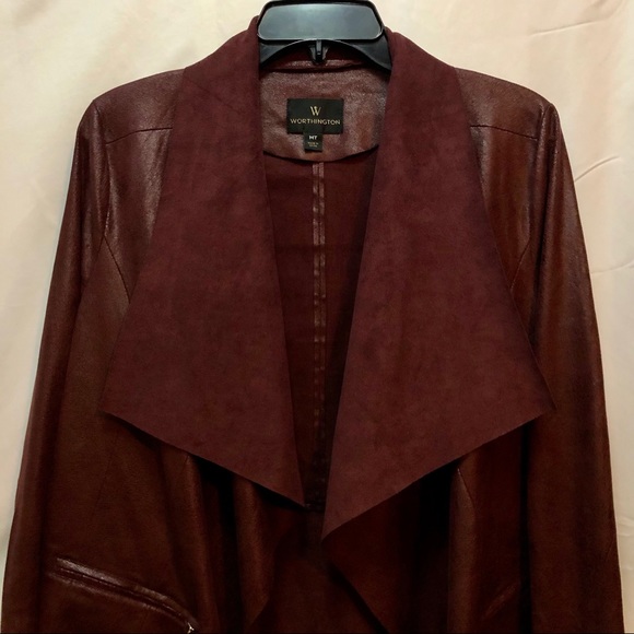 Worthington Open Front Faux Suede Blazer - Picture 5 of 9